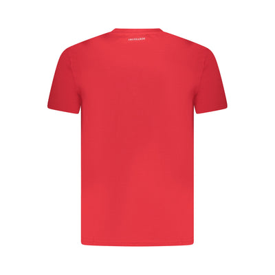 Tricou Trussardi, roșu, 100% bumbac, model basic cu imprimeu și logo