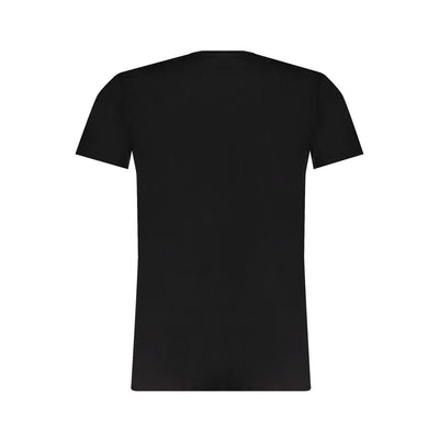 Tricou Trussardi, barbati, negru, cu imprimeu și logo