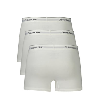 Boxer scurți Calvin Klein (Shorty), 3 bucăți, bumbac regenerativ, alb