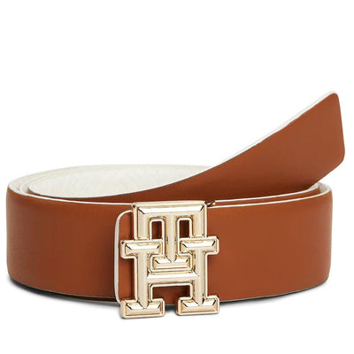 Tommy Hilfiger Din piele Curea de Damă Albă, Maro -2 fete - 95 cm
