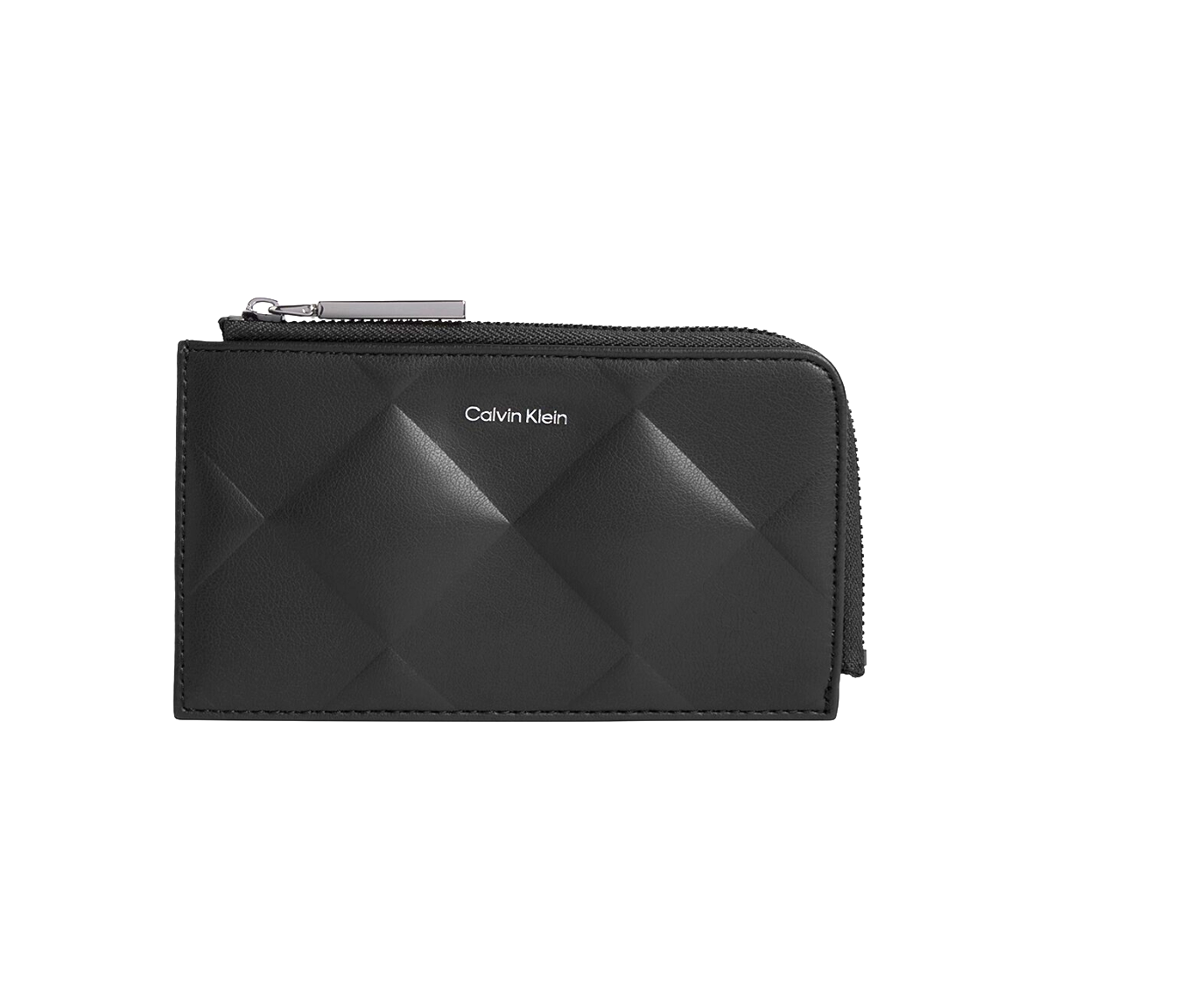 CALVIN KLEIN, Portofel din piele ecologica cu detaliu logo, Negru