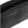 CALVIN KLEIN, Portofel din piele ecologica cu detaliu logo, Negru
