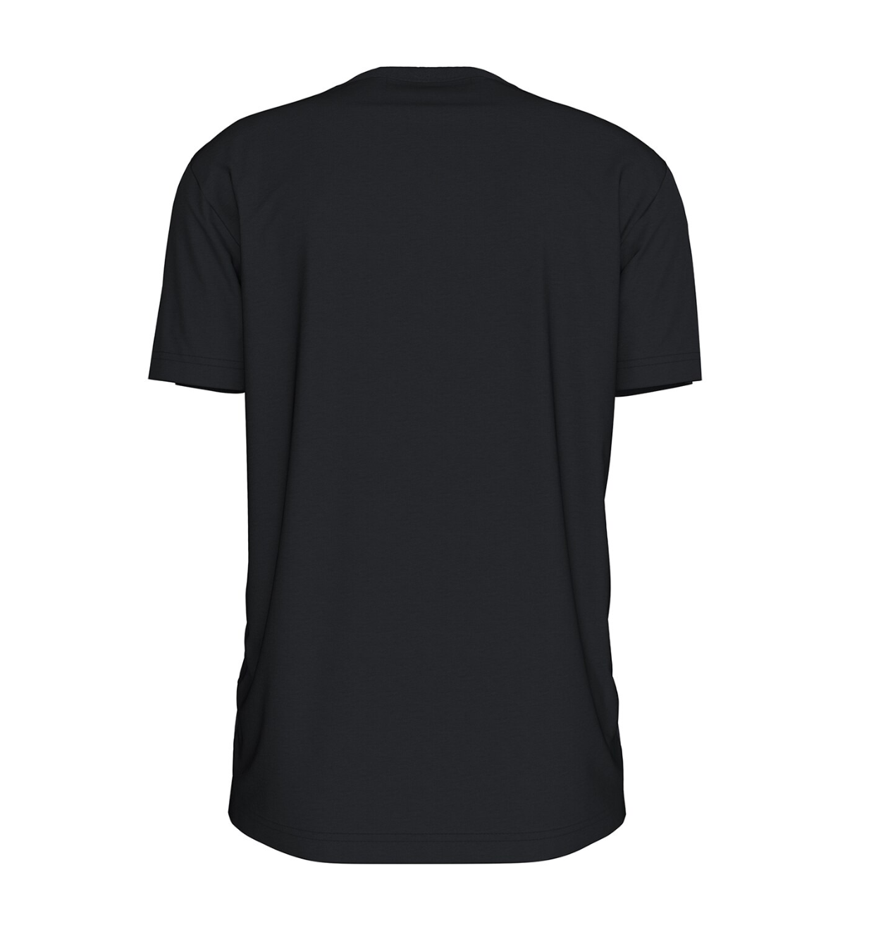 CALVIN KLEIN JEANS, Tricou de bumbac cu decolteu la baza gatului, Negru