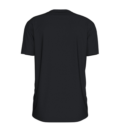CALVIN KLEIN JEANS, Tricou de bumbac cu decolteu la baza gatului, Negru
