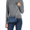 Geantă Tommy Hilfiger cu plăcuță frontală cu logo, albastră, din piele ecologică