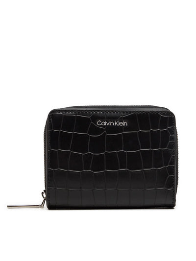 Portofel Calvin Klein pentru damă, negru, model Croco