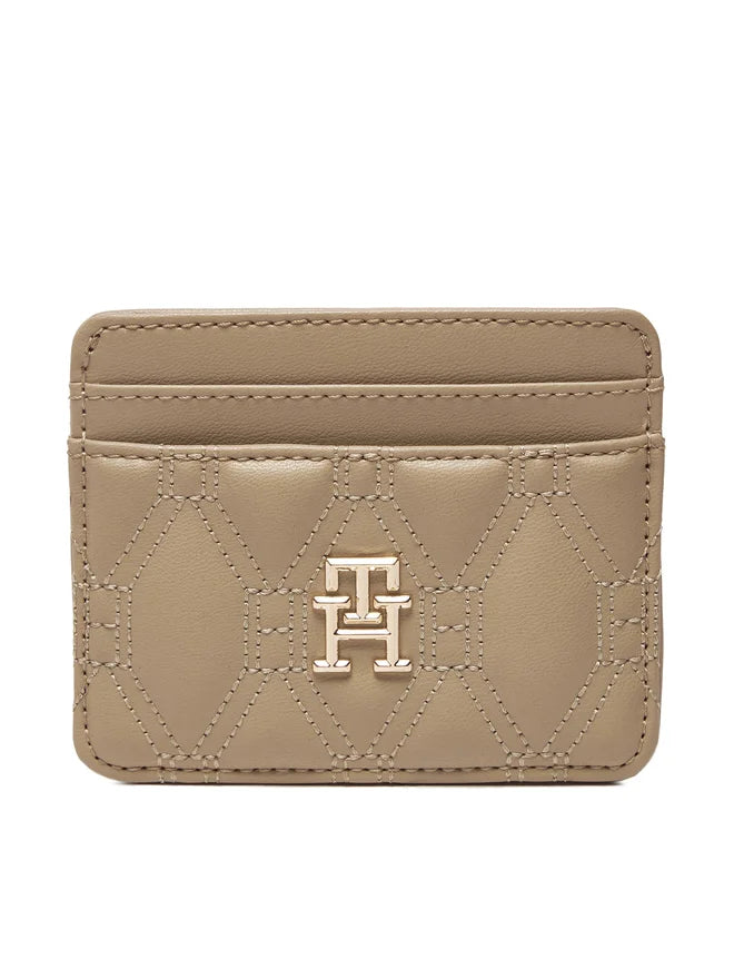 Etui pentru carduri Tommy Hilfiger, bej, din piele ecologică – cod AW0AW16591
