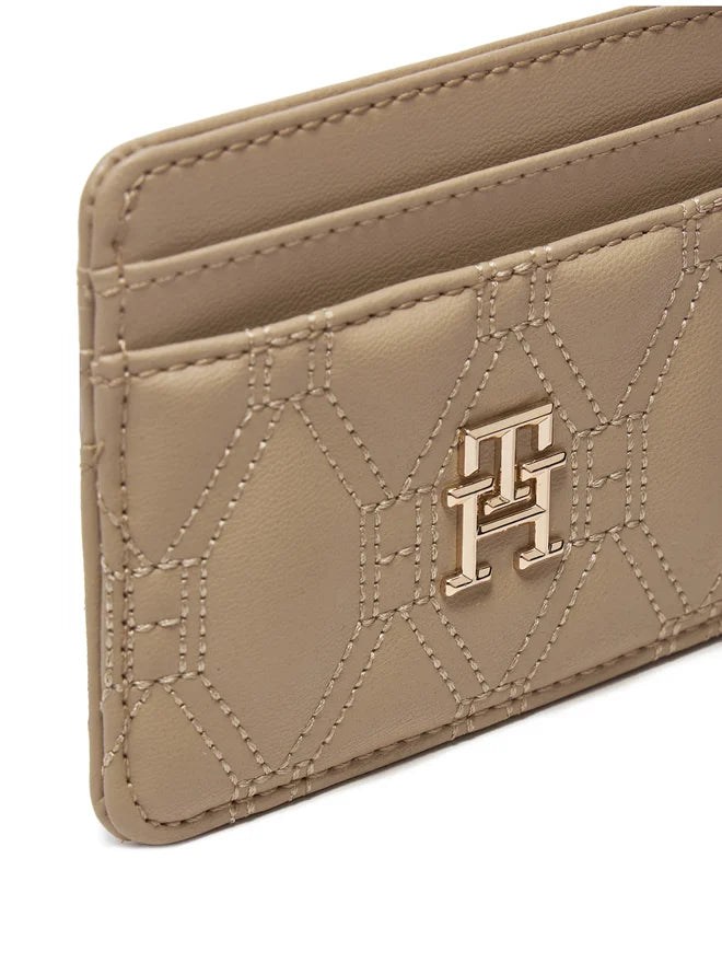 Etui pentru carduri Tommy Hilfiger, bej, din piele ecologică – cod AW0AW16591