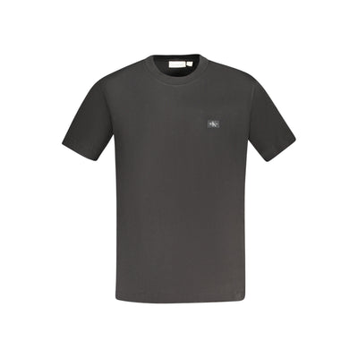 Tricou Calvin Klein, negru, 100% bumbac , cu aplicație și logo