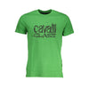 Tricou Cavalli Class, verde, 100% bumbac, cu imprimeu și logo