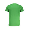 Tricou Cavalli Class, verde, 100% bumbac, cu imprimeu și logo