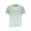 Tricou Calvin Klein, Barbati, verde, 100% bumbac, cu logo