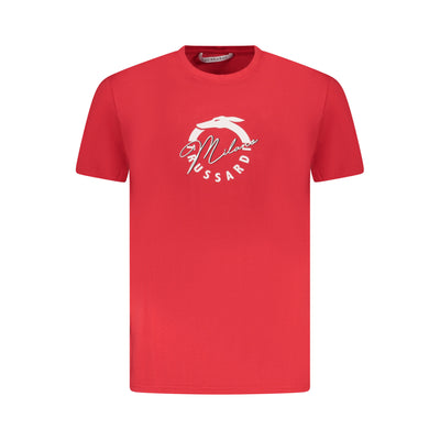 Tricou Trussardi, roșu, 100% bumbac, model basic cu imprimeu și logo