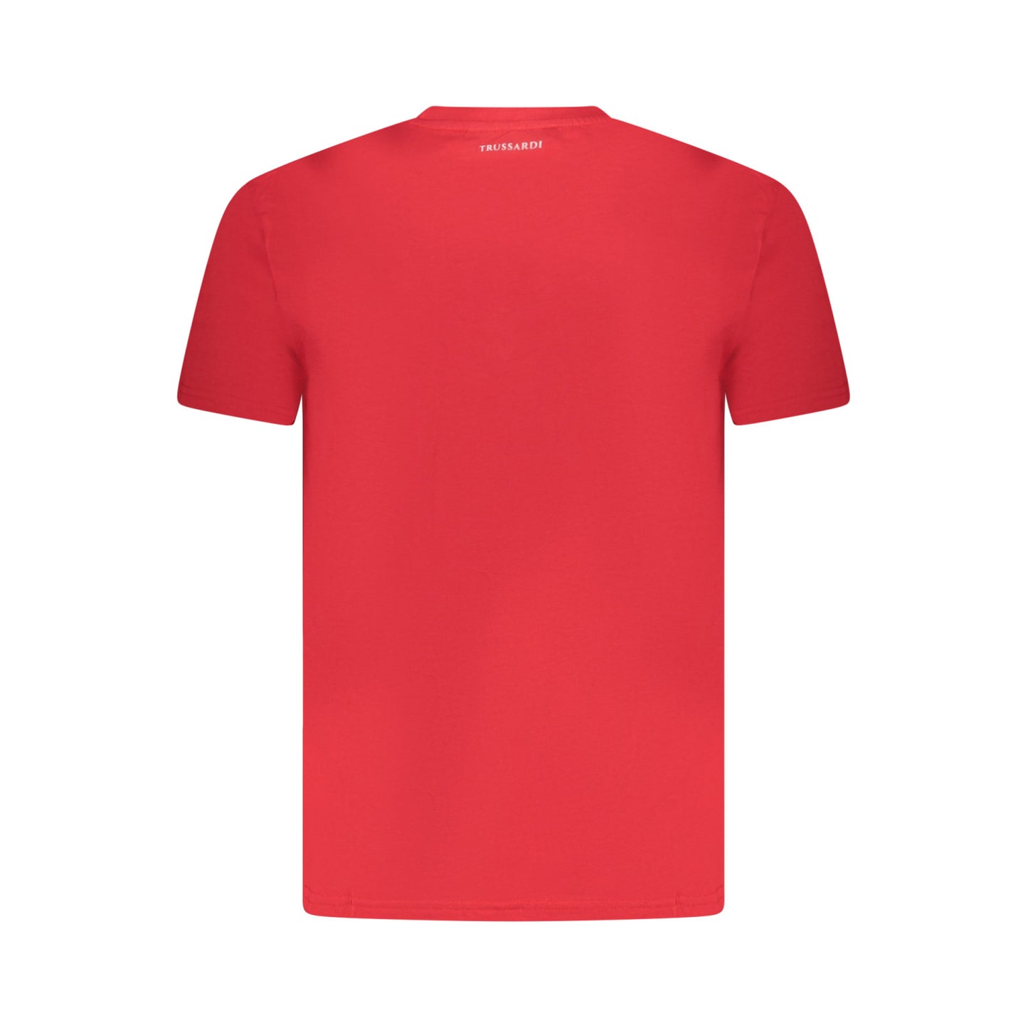 Tricou Trussardi, roșu, 100% bumbac, model basic cu imprimeu și logo