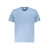 Tricou Calvin Klein, albastru, 100% bumbac, cu logo brodat
