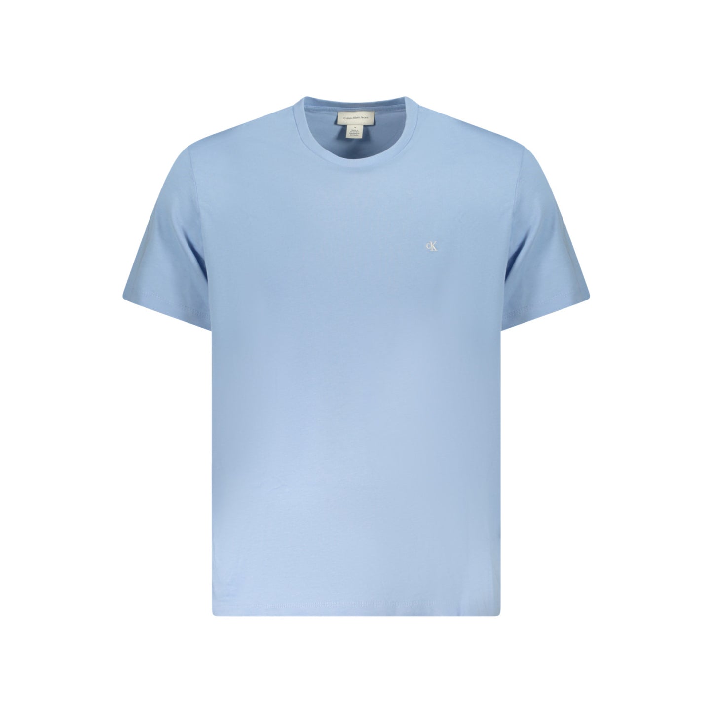 Tricou Calvin Klein, albastru, 100% bumbac, cu logo brodat
