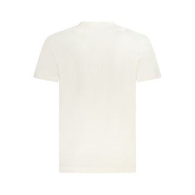 Tricou Calvin Klein, beige, bumbac organic, cu logo, marimea XL
