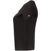 Tricou Tommy Hilfiger, negru, 100% bumbac, cu decolteu larg, imprimeu și logo