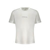 Tricou Calvin Klein, alb, 100% bumbac , cu imprimeu și logo