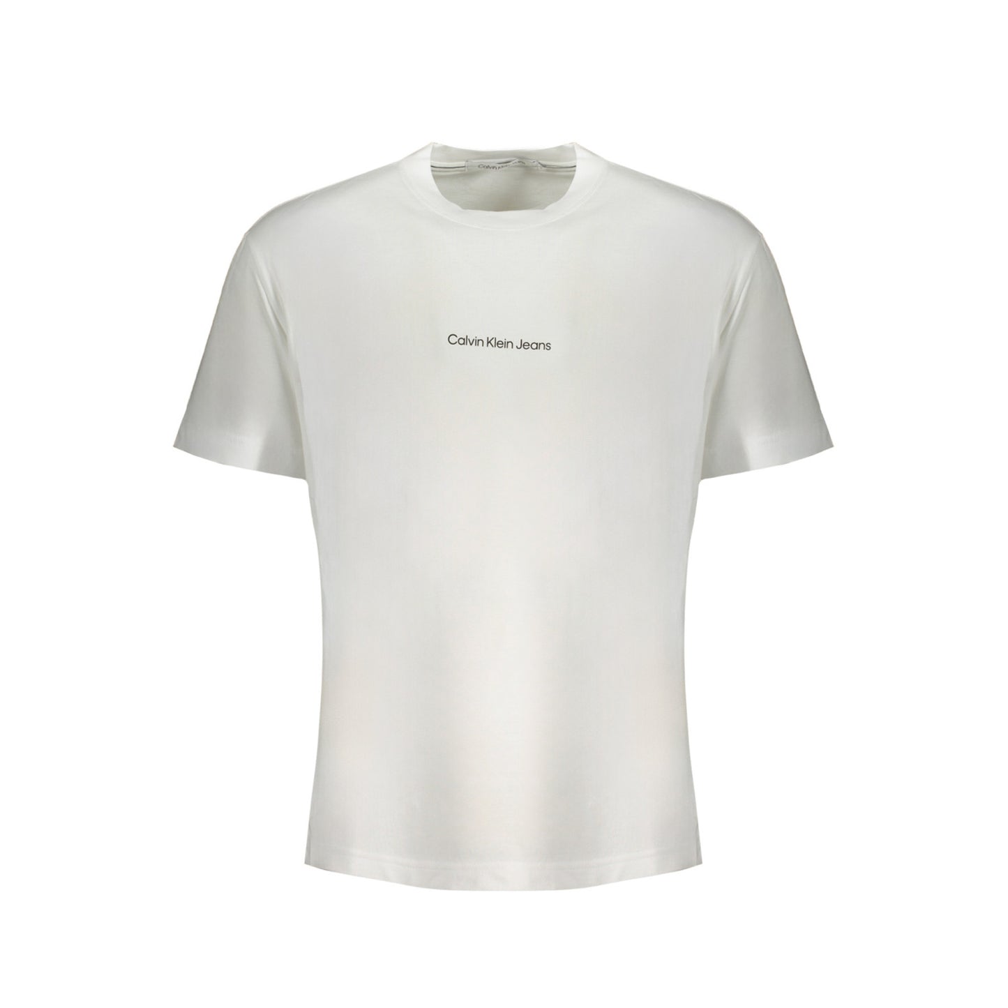 Tricou Calvin Klein, alb, 100% bumbac , cu imprimeu și logo