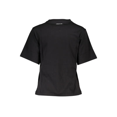 Tricou Cavalli Class, negru, regular fit, 100% bumbac, cu imprimeu și logo