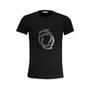 Tricou Trussardi, barbati, negru, cu imprimeu și logo