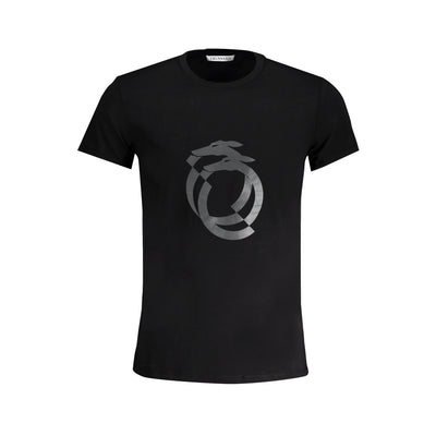Tricou Trussardi, barbati, negru, cu imprimeu și logo