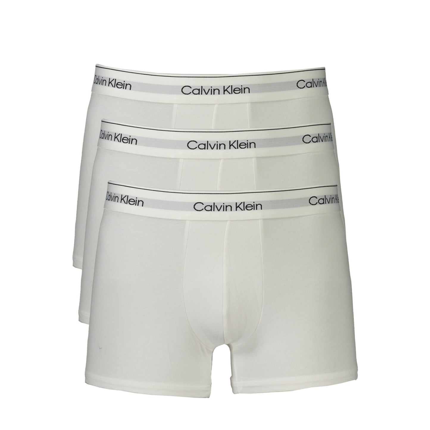 Boxer scurți Calvin Klein (Shorty), 3 bucăți, bumbac regenerativ, alb