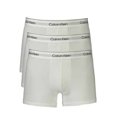 Boxer scurți Calvin Klein (Shorty), 3 bucăți, bumbac regenerativ, alb