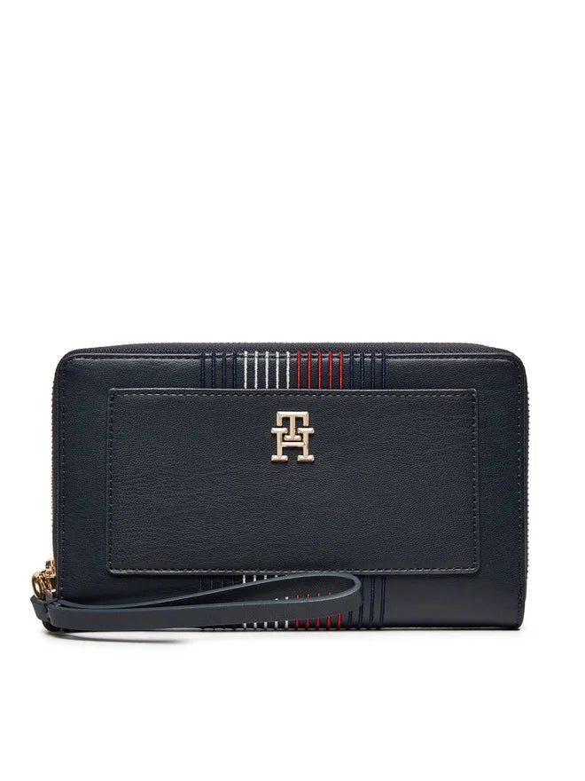Tommy Hilfiger Portofel Mare de Damă AW0AW16324 Bleumarin