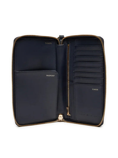 Tommy Hilfiger Portofel Mare de Damă AW0AW16324 Bleumarin