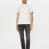 Tricou bărbați Tommy Jeans, Black/Ecru, slim fit, 100% bumbac