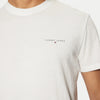 Tricou bărbați Tommy Jeans, Black/Ecru, slim fit, 100% bumbac